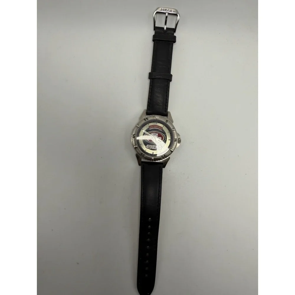 Fossil San Francisco 49ers NFL 1997 New Battery Mens Watch 38MM 7.75